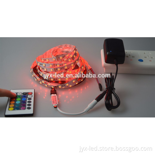 Christmas or display multicolor 12volt 5050 flexible led light strips 60leds/m double PCB and 3chips led strip light